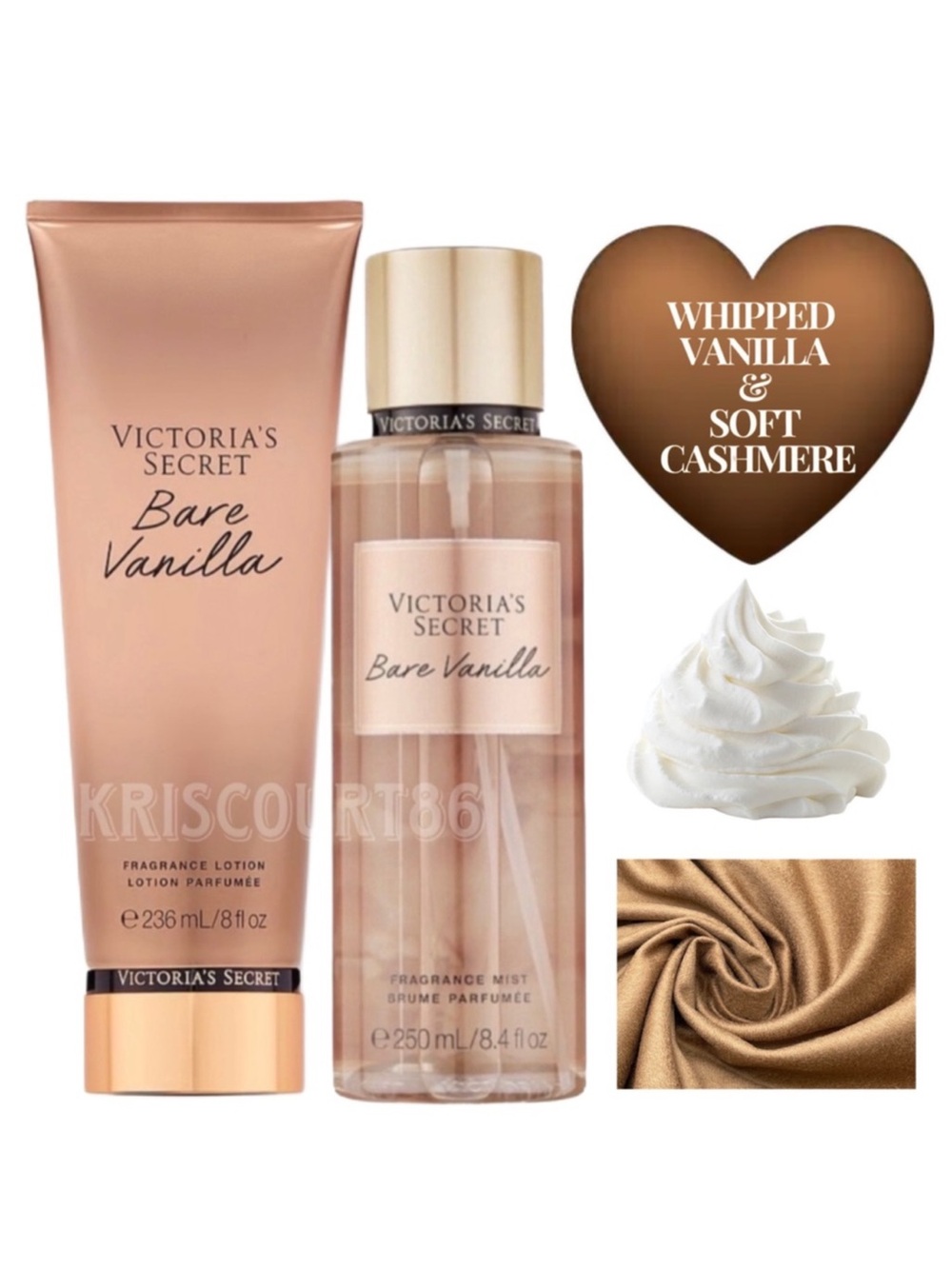 VS Bare Vanilla 2PC FULL-SIZE SET NEW FACTORY SEALED
